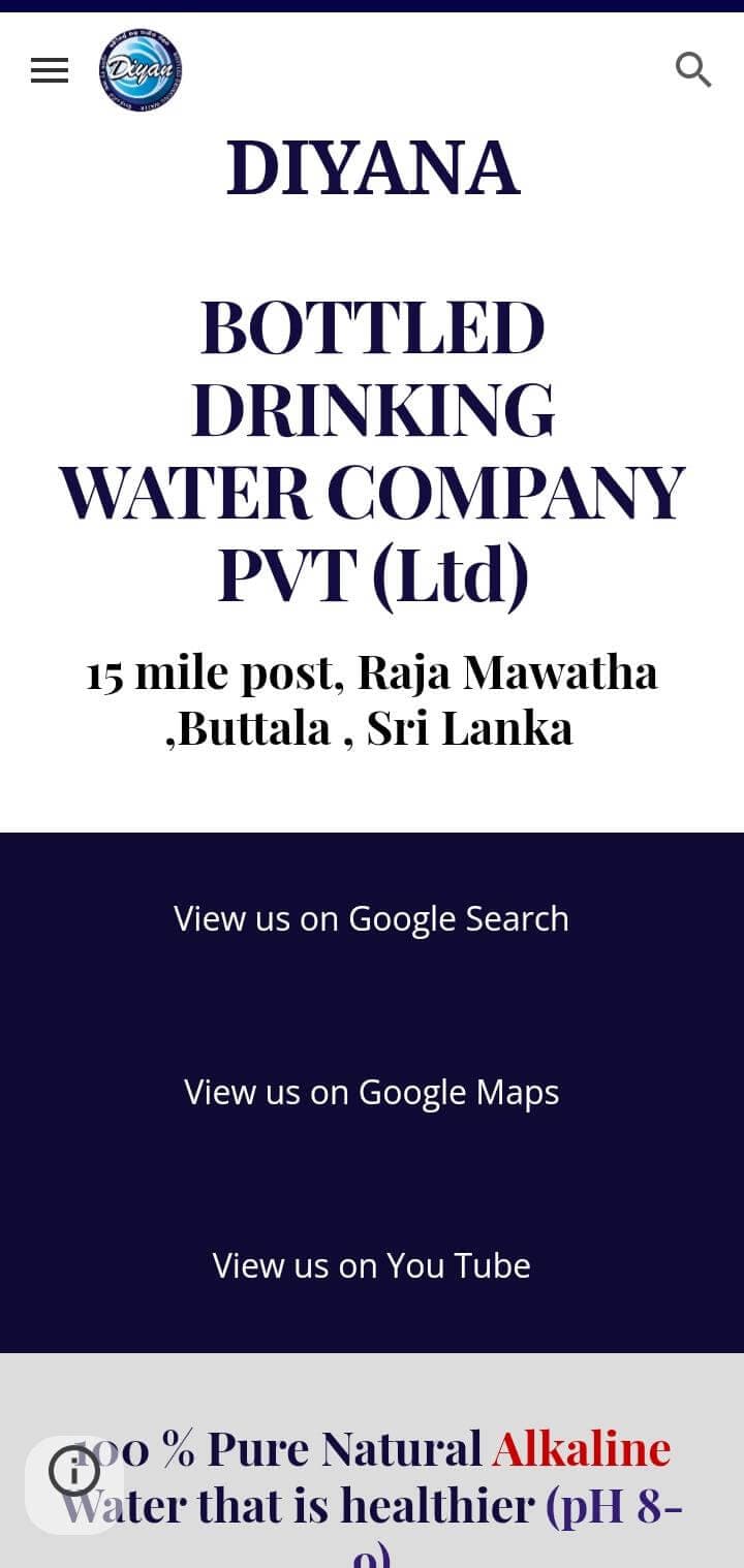 Diyana Bottled Water App